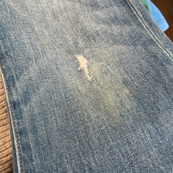 Madewell High-rise slim crop boyjean raw hem dover wash size 25 - Picture 10 of 11